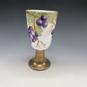Hand Painted Vineyard & Grapes Wine Goblet Cup 2004 Losi Brake 6.5"‎